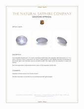 1.10 Ct. Bluish Grey Star Sapphire from Ceylon (Sri Lanka) Appraisal