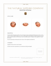 2.08 Ct. Padparadscha Sapphire from Madagascar Appraisal