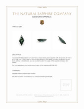 1.67 Ct. Bluish Green Sapphire from Ceylon (Sri Lanka) Appraisal