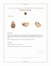 1.46 Ct. Peach Sapphire from Ceylon (Sri Lanka) Appraisal