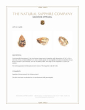 1.46 Ct. Peach Sapphire from Ceylon (Sri Lanka) Appraisal