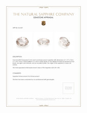 5.44 Ct. Peach Sapphire from Ceylon (Sri Lanka) Appraisal