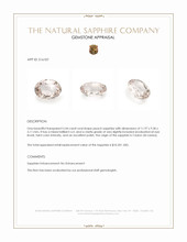 5.44 Ct. Peach Sapphire from Ceylon (Sri Lanka) Appraisal