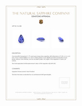 1.79 Ct. Blue Sapphire from Ceylon (Sri Lanka) Appraisal