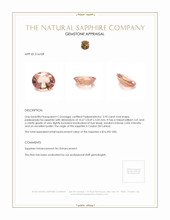 3.95 Ct. Padparadscha Sapphire from Ceylon (Sri Lanka) Appraisal