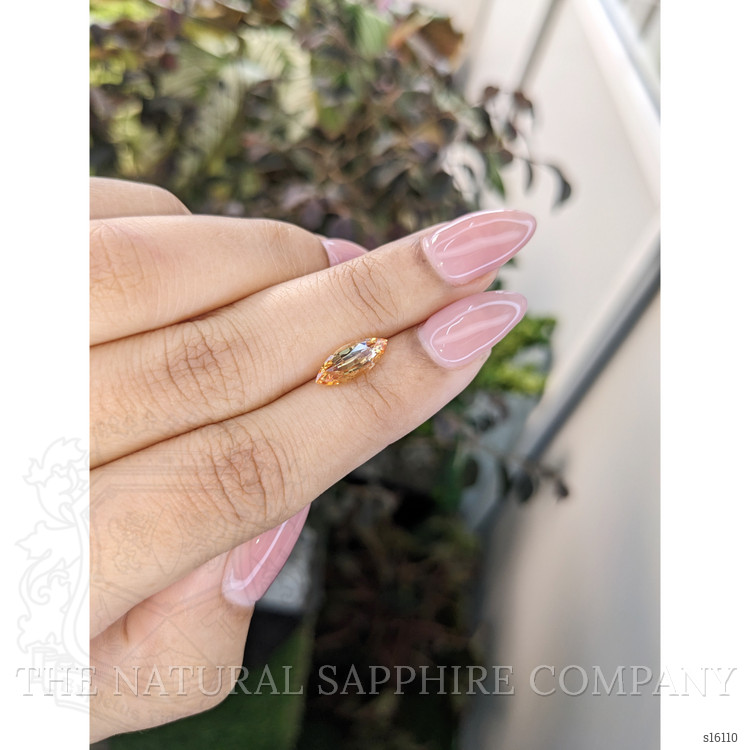 1.56 Ct. Yellowish Orange Sapphire from Ceylon (Sri Lanka)