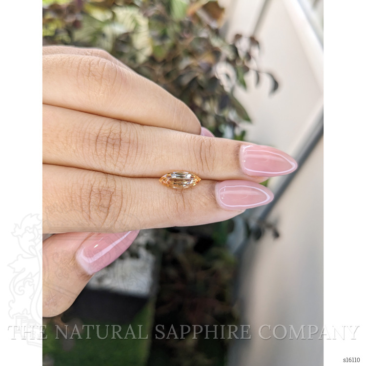 1.56 Ct. Yellowish Orange Sapphire from Ceylon (Sri Lanka)