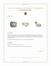 1.05 Ct. Yellowish Green Sapphire from Ceylon (Sri Lanka) Appraisal