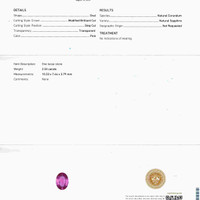 2.53 Ct. Purplish Pink Sapphire from Ceylon (Sri Lanka) Scan Report