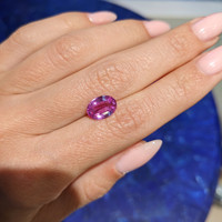 2.53 Ct. Purplish Pink Sapphire from Ceylon (Sri Lanka) Life Style
