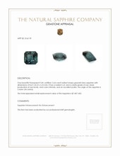 3.64 Ct. Greenish Blue Sapphire from Ceylon (Sri Lanka) Appraisal