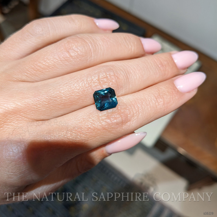 3.64 Ct. Greenish Blue Sapphire from Ceylon (Sri Lanka)