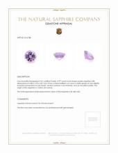 0.99 Ct. Purple Sapphire from Ceylon (Sri Lanka) Appraisal