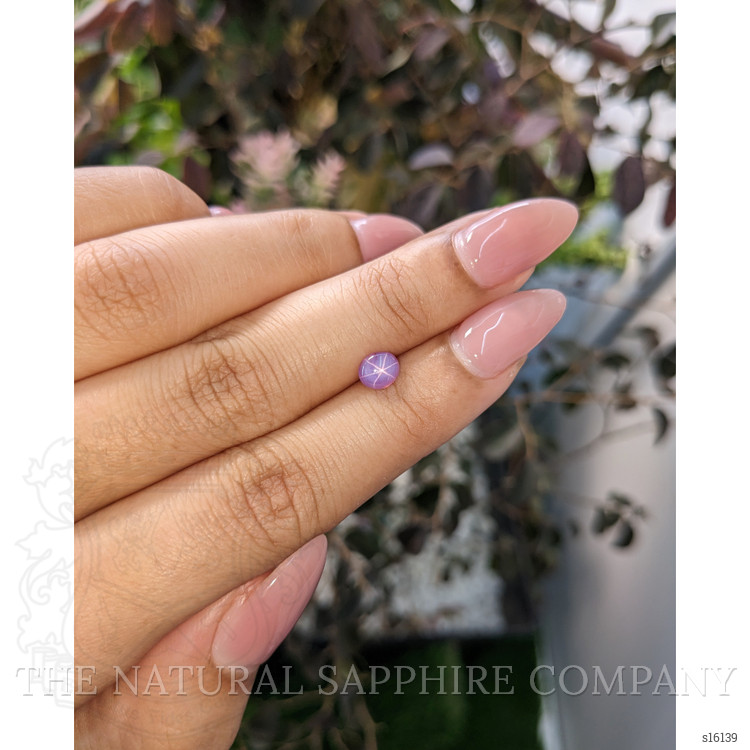 0.85 Ct. Purple Star Sapphire from Ceylon (Sri Lanka)