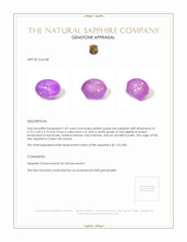 1.87 Ct. Pinkish Purple Star Sapphire from Ceylon (Sri Lanka) Appraisal