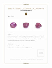 1.11 Ct. Sapphire from Ceylon (Sri Lanka) Appraisal