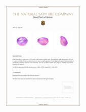 0.91 Ct. Sapphire from Ceylon (Sri Lanka) Appraisal