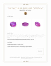 0.89 Ct. Sapphire from Ceylon (Sri Lanka) Appraisal