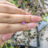 0.77 Ct. Purplish Pink Star Sapphire from Ceylon (Sri Lanka) Life Style