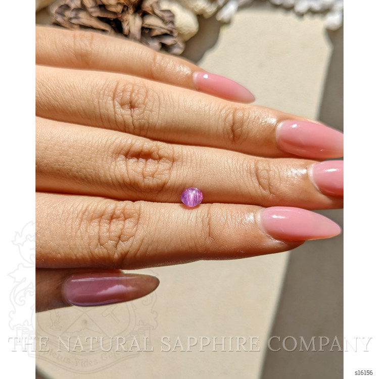 0.77 Ct. Purplish Pink Star Sapphire from Ceylon (Sri Lanka)