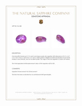 2.10 Ct. Purple Star Sapphire from Ceylon (Sri Lanka) Appraisal