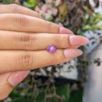 2.10 Ct. Purple Star Sapphire from Ceylon (Sri Lanka) Life Style