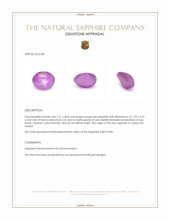 1.51 Ct. Purple Star Sapphire from Ceylon (Sri Lanka) Appraisal