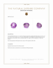 1.16 Ct. Purple Star Sapphire from Ceylon (Sri Lanka) Appraisal