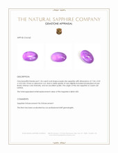 1.26 Ct. Purple Star Sapphire from Ceylon (Sri Lanka) Appraisal