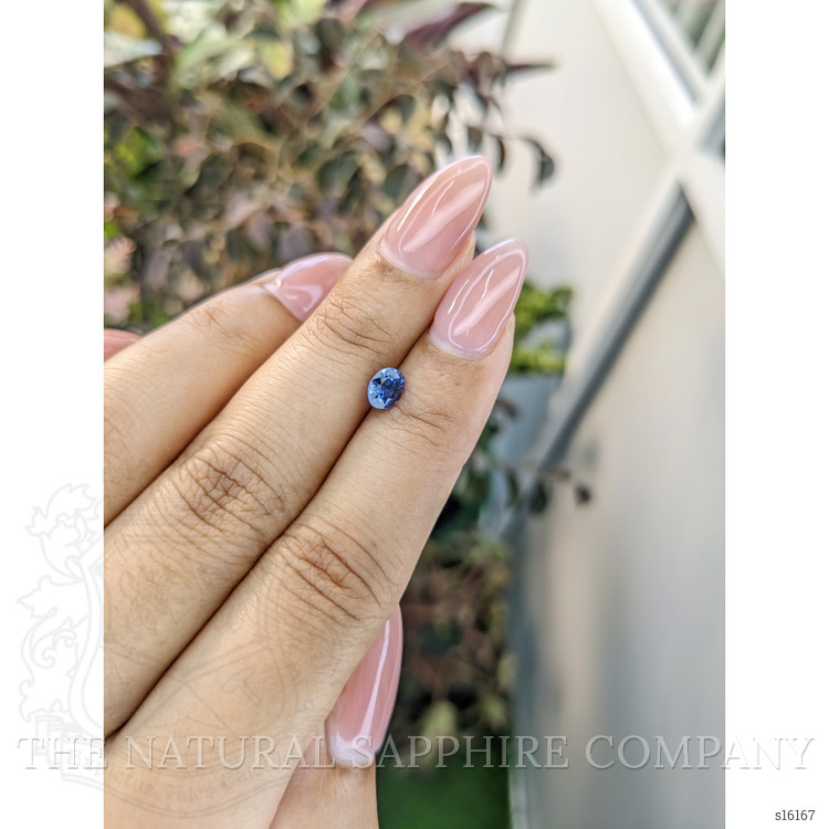 0.82 Ct. Blue Sapphire from Ceylon (Sri Lanka)