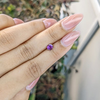 0.63 Ct. Pinkish Purple Sapphire from Ceylon (Sri Lanka) Life Style