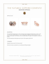 0.67 Ct. Peach Sapphire from Ceylon (Sri Lanka) Appraisal