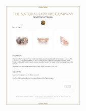 0.67 Ct. Peach Sapphire from Ceylon (Sri Lanka) Appraisal