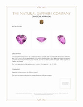 1.87 Ct. Purplish Pink Sapphire from Ceylon (Sri Lanka) Appraisal