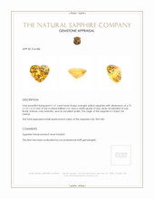 1.51 Ct. Yellow Sapphire from Ceylon (Sri Lanka) Appraisal
