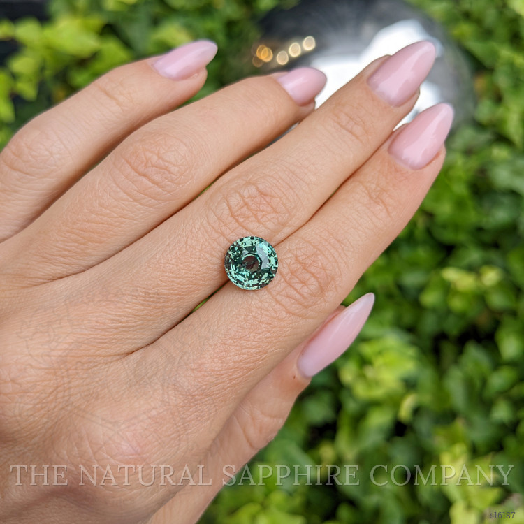 4.30 Ct. Bluish Green Sapphire from Ceylon (Sri Lanka)