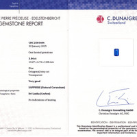 3.04 Ct. Blue Sapphire from Ceylon (Sri Lanka) Scan Report