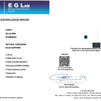 2.29 Ct. Blue Cabochon Sapphire from Ceylon (Sri Lanka) Scan Report