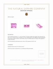 1.21 Ct. Purplish Pink Sapphire from Ceylon (Sri Lanka) Appraisal