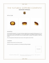 1.47 Ct. Yellowish Brown Sapphire from Ceylon (Sri Lanka) Appraisal