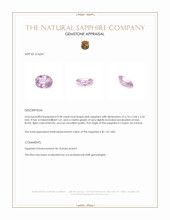 0.98 Ct. Pink Sapphire from Ceylon (Sri Lanka) Appraisal