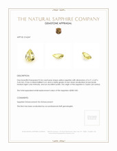 0.56 Ct. Yellow Sapphire from Ceylon (Sri Lanka) Appraisal