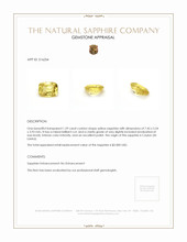 1.59 Ct. Yellow Sapphire from Ceylon (Sri Lanka) Appraisal