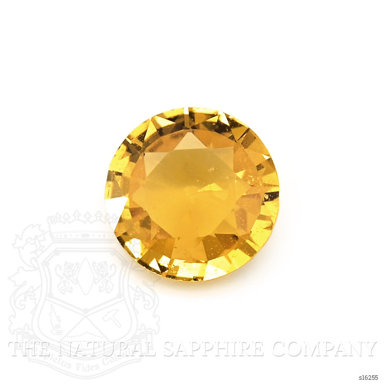 0.70 Ct. Orangish Yellow Sapphire from Ceylon (Sri Lanka)