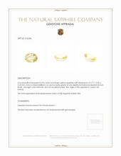 0.94 Ct. Yellow Sapphire from Ceylon (Sri Lanka) Appraisal