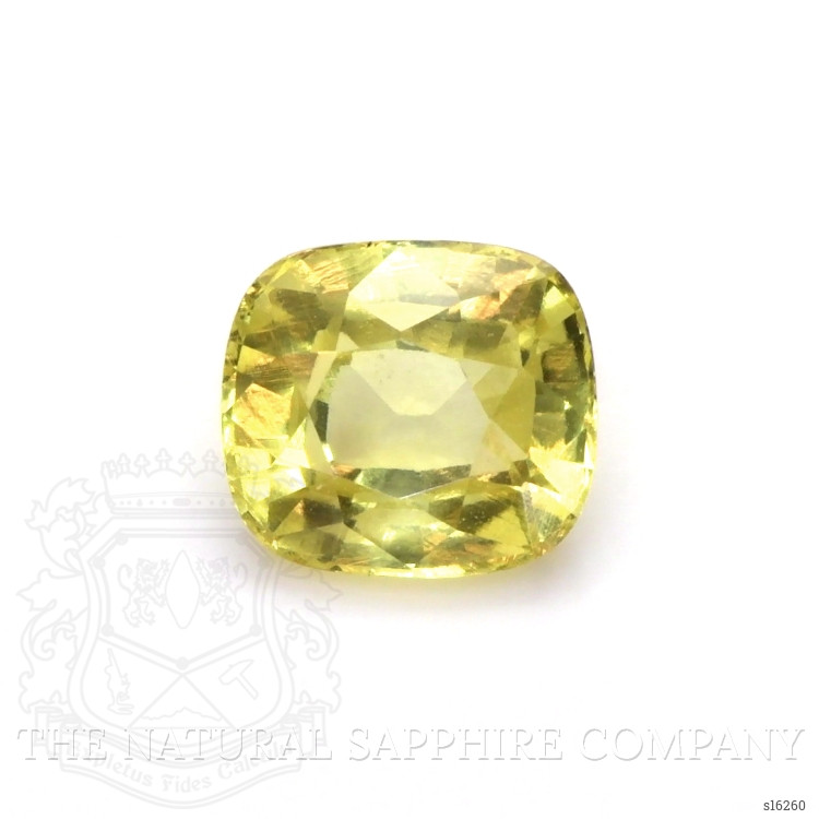 0.89 Ct. Greenish Yellow Sapphire from Ceylon (Sri Lanka)