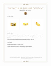 0.66 Ct. Orangish Yellow Sapphire from Ceylon (Sri Lanka) Appraisal