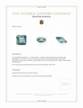 1.17 Ct. Greenish Blue Sapphire from Madagascar Appraisal