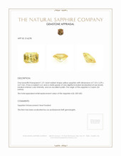 1.57 Ct. Yellow Sapphire from Ceylon (Sri Lanka) Appraisal