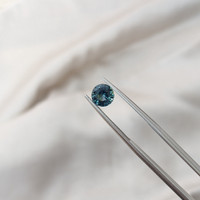 1.34 Ct. Bluish Green Sapphire from Madagascar Life Style